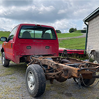 back of Ford truck