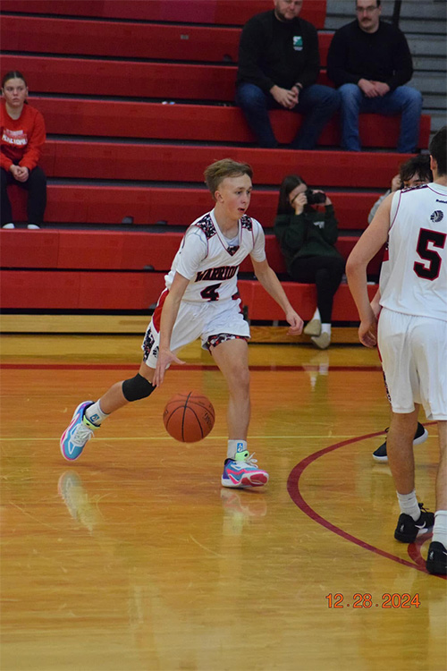 Basketball player playing
